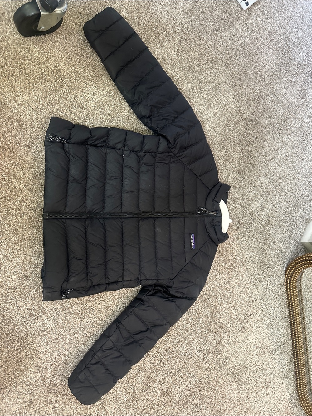 Patagonia Black Quilted Down Jacket kids XS 5/6